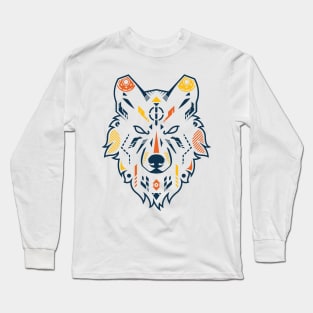 Unique Wolf Head Long Sleeve T-Shirt